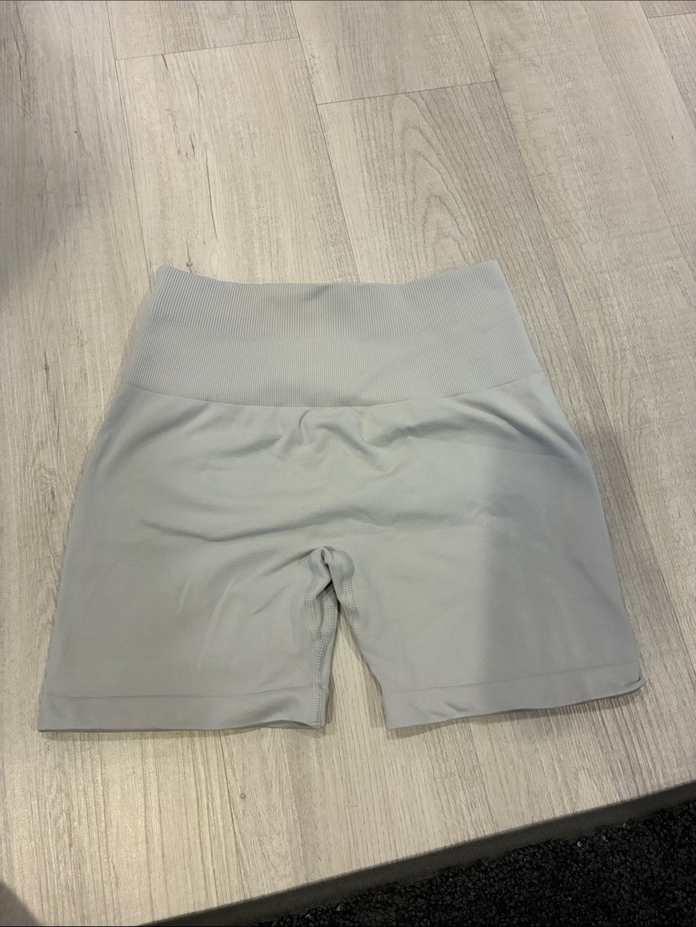 High-Rise Women’s Bike Shorts in Light Gray